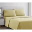 Clara Clark, Premier-1800-Collection, Deluxe-Mikrofaser, 3-Linien-Bettbezug, Silber/Hellgrau, Queen, Custard Mellow Yellow, Queen Size