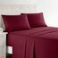 Clara Clark Luxury Soft Bedding Sheets & Pillowcases Bettwäsche-Set für Doppelbett, gebürstet, Tiefe Taschen, Mikrofaser, Burgunderrot Rot, Twin XL