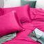 Vonty Satin-Bettwäsche-Set für Queen-Size-Bett, Hot Pink, 4-teilig (1 Spannbettlaken mit tiefen Taschen + 1 Bettlaken + 2 Kissenbezüge)