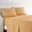 Clara Clark Luxury Soft Bedding Sheets & Pillowcases Bettwäsche-Set für Doppelbett, gebürstet, Tiefe Taschen, Mikrofaser, Apricot Orange, Full