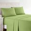 Clara Clark, Premier-1800-Collection, Deluxe-Mikrofaser, 3-Linien-Bettbezug, Silber/Hellgrau, Queen, Garden Green, Queen Size