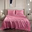 Vonty Satin-Bettlaken-Set für King-Size-Bett, seidig weiches Satin-Bettwäsche-Set, 1 Spannbettlaken mit tiefen Taschen + 1 Bettlaken + 2 Kissenbezüge, Hellweinrot