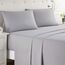 Clara Clark California King Bettwäsche-Set mit tiefen Taschen für Cal King Size Bett, 4-teiliges Bettlaken-Set, extra weiche Bettwäsche und Kissenbezüge, Cal King Grey Lavender