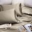 Vonty Satin Sheets King Silky Soft Satin Bed Sheets Sand Satin Sheet Set, 1 Deep Pocket Fitted Sheet + 1 Flat Sheet + 2 Pillowcases