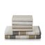 Clara Clark Queen-Size-Bettlaken-Set, 6-teilig, luxuriöses Hotel-Bettwäsche-Set für Queen-Size-Bett, superweiche Bettwäsche und Kissenbezüge, Queen-Size-Größe, Braun gestreift