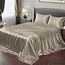 Vonty Satin Sheets King Silky Soft Satin Bed Sheets Sand Satin Sheet Set, 1 Deep Pocket Fitted Sheet + 1 Flat Sheet + 2 Pillowcases
