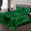 Vonty Satin Sheets King Silky Soft Satin Bed Sheets Set Green Sheet Set, 1 Deep Pocket Fitted Sheet + 1 Flat Sheet + 2 Pillowcases