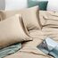 Vonty Satin-Bettlaken-Set, für King-Size-Bett, seidig, weich, Taupe, 1 Spannbettlaken mit tiefen Taschen + 1 Bettlaken + 2 Kissenbezüge