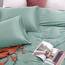 Vonty Satin-Bettlaken-Set, für Doppelbett, Mintgrün, 1 Spannbettlaken mit tiefen Taschen + 1 Bettlaken + 2 Kissenbezüge