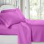 Clara Clark, Premier-1800-Collection, Deluxe-Mikrofaser, 3-Linien-Bettbezug, Silber/Hellgrau, Queen, Radiant Orchid Purple, Queen Size