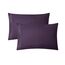 Clara Clark, Premier-1800-Collection, Deluxe-Mikrofaser, 3-Linien-Bettbezug, Silber/Hellgrau, Queen, Purple Eggplant, Queen Size