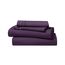 Clara Clark, Premier-1800-Collection, Deluxe-Mikrofaser, 3-Linien-Bettbezug, Silber/Hellgrau, Queen, Purple Eggplant, Queen Size