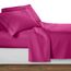Clara Clark Luxury Soft Bedding Sheets & Pillowcases Bettwäsche-Set für Doppelbett, gebürstet, Tiefe Taschen, Mikrofaser, Magenta, Queen 4PC