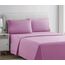 Clara Clark, Premier-1800-Collection, Deluxe-Mikrofaser, 3-Linien-Bettbezug, Silber/Hellgrau, Queen, Strawberry Pink, Kingsize