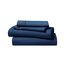 Clara Clark, Premier-1800-Collection, Deluxe-Mikrofaser, 3-Linien-Bettbezug, Silber/Hellgrau, Queen, Marineblau, Queen Size