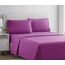 Clara Clark, Premier-1800-Collection, Deluxe-Mikrofaser, 3-Linien-Bettbezug, Silber/Hellgrau, Queen, Radiant Orchid Purple, Queen Size