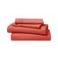 Clara Clark Luxury Soft Bedding Sheets & Pillowcases Bettwäsche-Set für Doppelbett, gebürstet, Tiefe Taschen, Mikrofaser, Orange/Abendrot im Zickzackmuster (Sunset Chevron), Twin