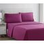 Clara Clark Luxury Soft Bedding Sheets & Pillowcases Bettwäsche-Set für Doppelbett, gebürstet, Tiefe Taschen, Mikrofaser, Magenta, King