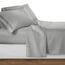 Clara Clark Luxury Soft Bedding Sheets & Pillowcases Bettwäsche-Set für Doppelbett, gebürstet, Tiefe Taschen, Mikrofaser, Silbergrau, Queen