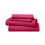 Clara Clark, Premier-1800-Collection, Deluxe-Mikrofaser, 3-Linien-Bettbezug, Silber/Hellgrau, Queen, hot pink, Full (Double) Size