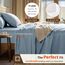 LBRO2M Bettwäsche-Set für Doppelbett, Fadenzahl 1000, 100 % ägyptische Baumwolle, 3-teiliges Bettlaken-Set, tiefes Bettlaken-Set, 40,6 cm, weich, bequem, für alle Jahreszeiten (Doppelbett