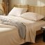 LBRO2M Bettwäsche-Set für Doppelbett, Fadenzahl 1000, 100 % ägyptische Baumwolle, 3-teiliges Bettlaken-Set, tiefes Bettlaken-Set, 40,6 cm, weich, bequem, für alle Jahreszeiten (Doppelbett, cremefarben