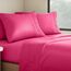 Clara Clark Premier 1800 Serie 4-teiliges Bettwäsche-Set für Queensize-Betten, luxuriös, weiche Bettlaken für Wohnmobil-Etagenbetten, kurzes Queen-Size-Bett - Hot Pink