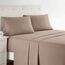 Clara Clark Luxury Soft Bedding Sheets & Pillowcases Bettwäsche-Set für Doppelbett, gebürstet, Tiefe Taschen, Mikrofaser, Taupe Sand, Queen