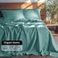 LBR02M Bettlaken-Set aus 100 % Leinen, California-King-Size-Bett, 4-teilig, einfarbig, natürliches Flachs, weich, atmungsaktiv, 40,6 cm tiefe Tasche, für alle Jahreszeiten (Clifornia Kingsize, Aqua)
