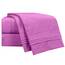 Clara Clark, Premier-1800-Collection, Deluxe-Mikrofaser, 3-Linien-Bettbezug, Silber/Hellgrau, Queen, Radiant Orchid Purple, Kingsize