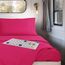 Clara Clark Premier 1800 Serie 4-teiliges Bettwäsche-Set für Queensize-Betten, luxuriös, weiche Bettlaken für Wohnmobil-Etagenbetten, kurzes Queen-Size-Bett - Hot Pink