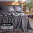 LBR02M Bettlaken-Set, 100 % Leinen, 48,3 cm tief, für King-Size-Bett, einfarbig, natürliches Flachs, weich, atmungsaktiv, für alle Jahreszeiten, Kingsize, Dunkelgrau