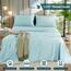 LBRO2M Bettwäsche-Set für King-Size-Bett, 100 % Baumwolle, Fadenzahl 1200, 40,6 cm tiefe Tasche, 4-teiliges Set, Kingsize, Hellblau