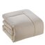 Bettwäsche-Set für King-Size-Betten, 8-teiliges Bett in Einer Tasche mit Bettrock, Spannbetttuch, Bettlaken, 2 Kissenbezügen, 2 Kissenbezügen, Kingsize-Bett, Dobby-Beige