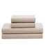 Bettwäsche-Set für King-Size-Betten, 8-teiliges Bett in Einer Tasche mit Bettrock, Spannbetttuch, Bettlaken, 2 Kissenbezügen, 2 Kissenbezügen, Kingsize-Bett, Dobby-Beige