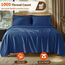 LBRO2M Bettlaken-Set aus 100 % ägyptischer Baumwolle, Fadenzahl 1000, 6-teiliges Set, Kingsize-Bettlaken, tiefe Taschen, 40,6 cm, weich, bequem, für alle Jahreszeiten, Kingsize, Marineblau