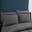 Sweet Home Collection Bettwäsche-Set für Doppelbett, 6-teiliges Bett in Einer Tasche mit Bettrock, Spannbetttuch, Bettlaken, 1 Kissenbezug und 1 Kissenbezug, Dobby-Grau
