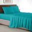Elegant Comfort Luxuriöses 4-teiliges Bettwäsche-Set, luxuriöse Bettwäsche aus 1500 Premium-Mikrofaser, Hotelqualität, knitterfrei, kühl und atmungsaktiv, leicht elastisch, voll, Blaugrün