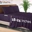 Elegant Comfort 4-teiliges Bettlaken-Set, luxuriöse Bettwäsche, 1500, hochwertige Mikrofaser, rundum elastisch, 45,7-61 cm tiefes Spannbetttuch, extra Tiefe Bettlaken, Twin/Twin XL, Pflaumenviolett