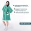 SONORO KATE Tragbare Decke, Kapuzenpullover, Geschenke für Damen, Herren, Kinder, super warme Fleece-Sherpa-Decke mit elastischen Ärmeln, großer Tasche und riesiger Kapuze (Blaugrün, Jugendliche)