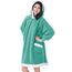 SONORO KATE Tragbare Decke, Kapuzenpullover, Geschenke für Damen, Herren, Kinder, super warme Fleece-Sherpa-Decke mit elastischen Ärmeln, großer Tasche und riesiger Kapuze (Blaugrün, Jugendliche)