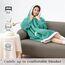 SONORO KATE Tragbare Decke, Kapuzenpullover, Geschenke für Damen, Herren, Kinder, super warme Fleece-Sherpa-Decke mit elastischen Ärmeln, großer Tasche und riesiger Kapuze (Blaugrün, Jugendliche)