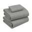 RUVANTI Bettlaken aus 100% Baumwolle, kühlendes Perkal-Bettlaken für Doppelbett, atmungsaktiv und langlebig, 40,6 cm Tiefe Bettlaken, Granitgrau, 3-teilig