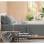 RUVANTI Bettlaken aus 100% Baumwolle, kühlendes Perkal-Bettlaken für Doppelbett, atmungsaktiv und langlebig, 40,6 cm Tiefe Bettlaken, Granitgrau, 3-teilig