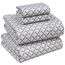 RUVANTI Bettlaken aus 100% Baumwolle für California King Size Bett – knusprige, kühlende Perkal-Bettlaken – atmungsaktiv und langlebig – 40,6 cm Tiefe Taschen Cal King Size Bettlaken – Grau/Grau – 4