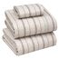 RUVANTI Bettlaken-Set aus 100% Baumwolle, atmungsaktive Perkal-Webart, 40,6 cm Tiefe Taschen, Hotelstandard, angenehm kühl, langlebig, gestreift, Einzelbett XL, 3-teilig, Braun
