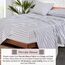 RUVANTI Bettlaken aus 100% Baumwolle für Queen-Size-Betten – knusprige, kühlende Perkal-Bettlaken – atmungsaktiv und langlebig – 40,6 cm Tiefe Queen-Size-Bettlaken – cremefarbenes Chevron – 4 Stück