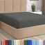 Pizuna Spannbettlaken aus reiner 100 % Baumwolle, California-Kingsize-Bett, luxuriöses Spannbetttuch mit Fadenzahl 400, langstapelig, Baumwollsatin, 38,1 cm tiefes Spannbetttuch (gekämmte dunkelgraue