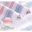RUVANTI Bettlaken-Set aus 100% Baumwolle, atmungsaktive Perkal-Webart, 35,6 cm Tiefe Taschen, Hotelstandard, angenehm kühl, langlebig, gestreift, California-King-Size, 4-teilig, Zeiten