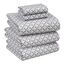 RUVANTI Bettlaken-Set aus 100% Baumwolle, atmungsaktive Perkal-Webart, 40,6 cm Tiefe Taschen, Hotelstandard, Blumendesign, Split-King-Size für verstellbare Betten, 5-teilig, Idiomatischer Ausdruck